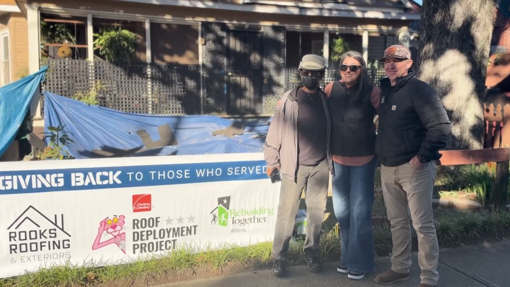 Organizations gift Atlanta Army veteran in need a new roof: "I'm just filled with joy" — Conyers Real Estate news
